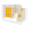Bonita Engineered Wood Box & Drawer Storage Bunk Bed Light Wood Mango Yellow