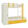 Evita Trundle Engineered Wood Box Storage Bunk Bed Mango Yellow