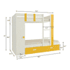 Evita Trundle Engineered Wood Box Storage Bunk Bed Mango Yellow