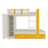 Evita Trundle Engineered Wood Box Storage Bunk Bed Mango Yellow
