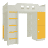 Siona Engineered Wood Box & Drawer Storage Bunk Bed Mango Yellow