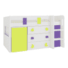 Sonoma Engineered Wood Drawer Storage Bed in Yellow Colour