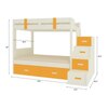 Suvina Engineered Wood Drawer Storage Bunk Bed Mango Yellow