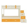 Suvina Engineered Wood Drawer Storage Bunk Bed Mango Yellow