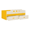 Calypso Engineered Wood Drawer Storage Bed in Yellow Colour