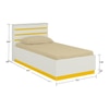 Paloma Engineered Wood Box Storage Bed in Yellow Colour