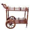 Shilpi Sheesham Wood Standard Handmade Wheel Decor Service Bar Trolley