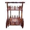 Shilpi Sheesham Wood Standard Handmade Wheel Decor Service Bar Trolley