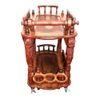 Shilpi Sheesham Wood Standard Handmade Wheel Decor Service Bar Trolley