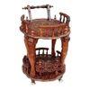 Shilpi Sheesham Wood Standard Handmade Wheel Decor Service Bar Trolley
