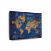 Truss Blue World Map Canvas Wall Prints Canvas Wall Prints Set of 2 Multicolor Matte