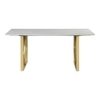 Aurillac Stone 6 Seater Dining Table in Powder Coating Finish