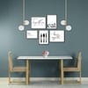 Aurillac Stone 6 Seater Dining Table in Powder Coating Finish