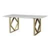 Aurillac Stone 6 Seater Dining Table in Powder Coating Finish