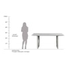 Aurillac Stone 6 Seater Dining Table in Powder Coating Finish
