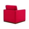 Bobby Boucle Fabric Lounge Chair in Red Colour