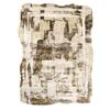 Abstract Ivory Silver Wool Silk Shaped Rug Hand Tufted Area Rug for Living Room Bedroom 6x9
