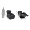 Amet One Seater Manual Recliner in Black Colour