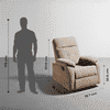 Rx5 Fabric One Seater Manual Recliner in Belgian Beige Colour