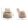 Helios Fabric One Seater Motorized Recliner in Beige Colour