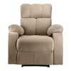 Helios Fabric One Seater Motorized Recliner in Beige Colour