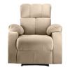 Helios Fabric One Seater Motorized Recliner in Beige Colour