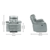Avion Fabric One Seater Motorized Recliner in Grey Colour