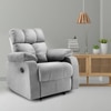 Helios Fabric One Seater Motorized Recliner in Grey Colour
