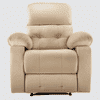 Avion Fabric One Seater Manual Recliner in Beige Colour