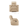 Avion Fabric One Seater Manual Recliner in Beige Colour