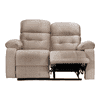 Avion Fabric Two Seater Manual Recliner in Beige Colour