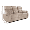 Avion Fabric Three Seater Manual Recliner in Beige Colour