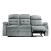 Avion Fabric Three Seater Manual Recliner in Grey Colour