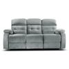 Avion Fabric Three Seater Manual Recliner in Grey Colour