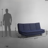 Smith 3 Manual Sofa cum Bed in Blue (Colour : ink blue)