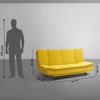 Smith 3 Manual Sofa cum Bed in Yellow (Colour : Sunshine Yellow)