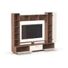 Fenily Engineered Wood TV Unit in Walnut & White Finish