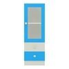 Regalia Engineered Wood  Bookshelf in Azure Blue Finish