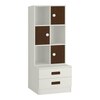 Camila Engineered Wood  Bookshelf in Coffee Walnut Finish