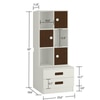 Camila Engineered Wood  Bookshelf in Coffee Walnut Finish