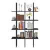 Lianna Engineered Wood  Bookshelf in Antique Ebony Finish