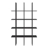 Lianna Engineered Wood  Bookshelf in Antique Ebony Finish