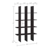 Lianna Engineered Wood  Bookshelf in Antique Ebony Finish