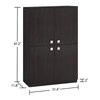 Romano Engineered Wood  Bookshelf in Antique Ebony Finish