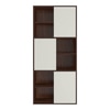 Malani Engineered Wood  Bookshelf in Ivory - Coffee Walnut Finish