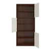 Malani Engineered Wood  Bookshelf in Ivory - Coffee Walnut Finish