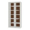 Renata Engineered Wood  Bookshelf in Ivory Walnut Finish