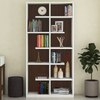 Renata Engineered Wood  Bookshelf in Ivory Walnut Finish