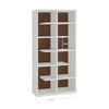 Renata Engineered Wood  Bookshelf in Ivory Walnut Finish