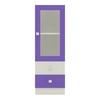 Regalia Engineered Wood  Bookshelf in Lavender Purple Finish